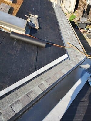 Emergency roof repair in progress